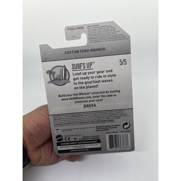 2017 Hot Wheels ZAMAC #17 5/5 Surf's Up Custom Ford Bronco - Picture 4 of 6